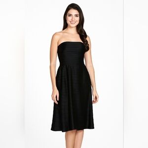 NWT Tadashi Collection Black Strapless Cocktail Party Dress Women's‎ Size 8